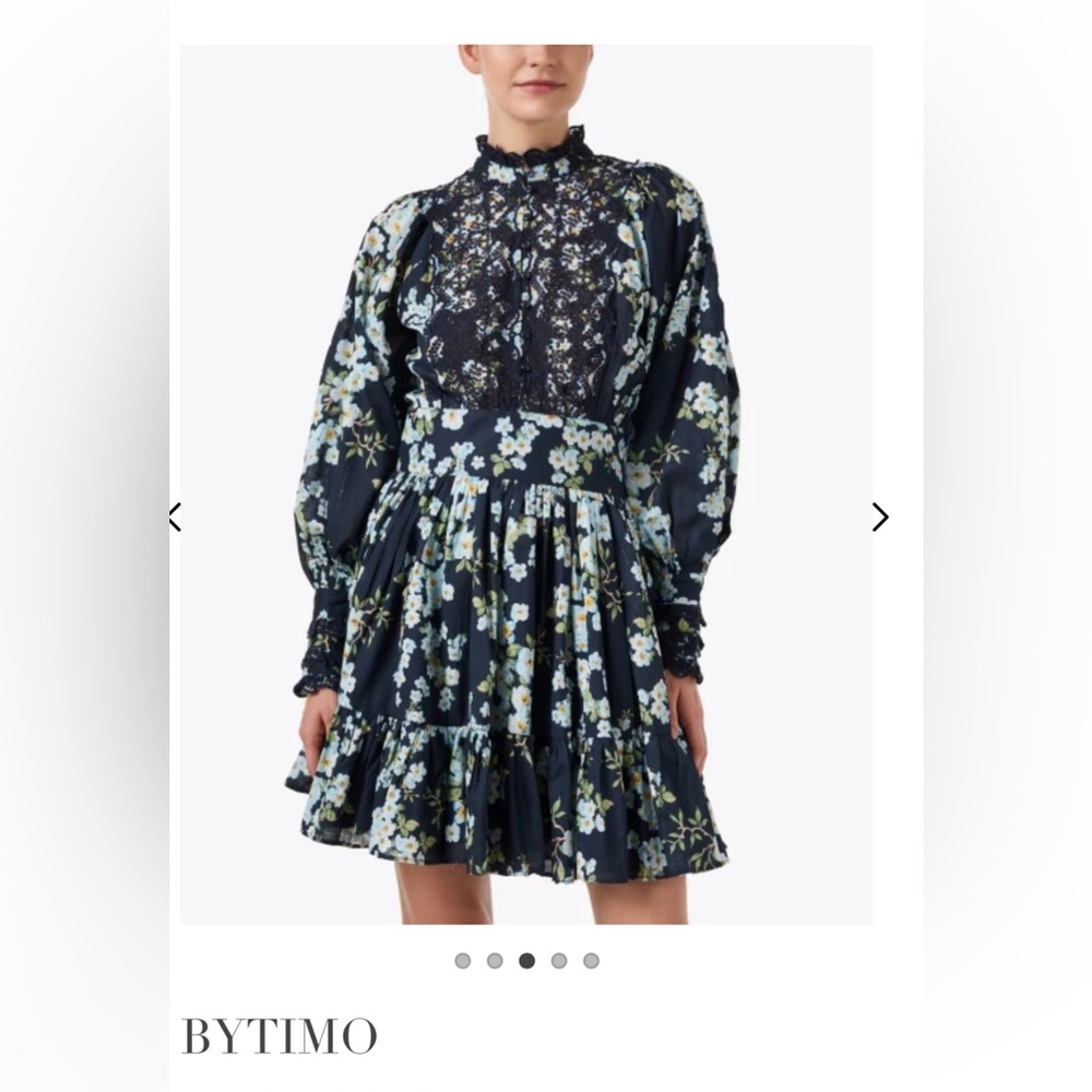 BYTIMO Floral Mini Dress - Navy and White - New with tags - small